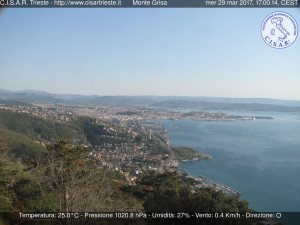 cam monte Grisa Cisar 29 marzo 2017 Trieste