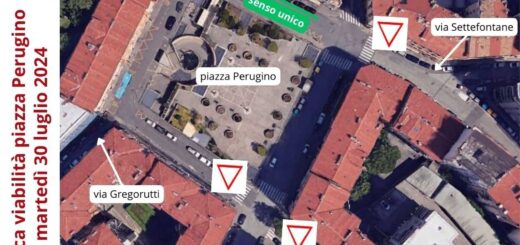 nuova viabilità mappa via Settefontane piazza Perugino via Conti a Trieste dal 30 luglio 2024