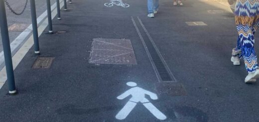 ciclabile via Raffineria Trieste scuola