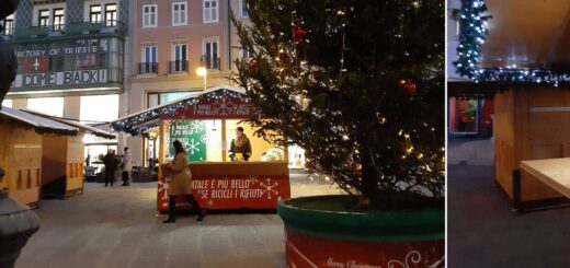 Trieste casette di Natale piazza della Borsa