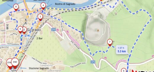 parco Ungaretti a Sagrado - mappa