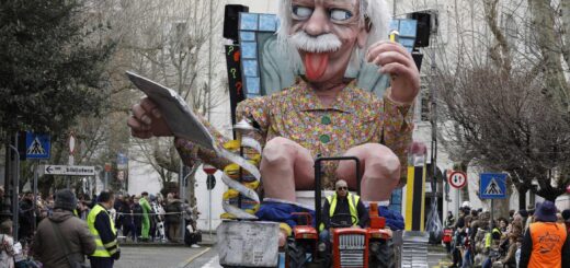 Carnevale di Muggia carro allegorico Einstein